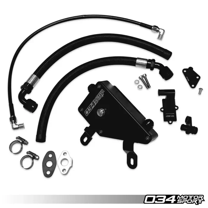 034Motorsport Billet Aluminum Engine Catch Can Kit Audi 8S TTRS Fitment