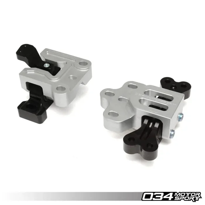 Motorsport StreetSport Engine/Transmission Mount Pair, 8J/8P Audi A3/TT 3.2L & MkV Volkswagen R32, Billet Aluminum