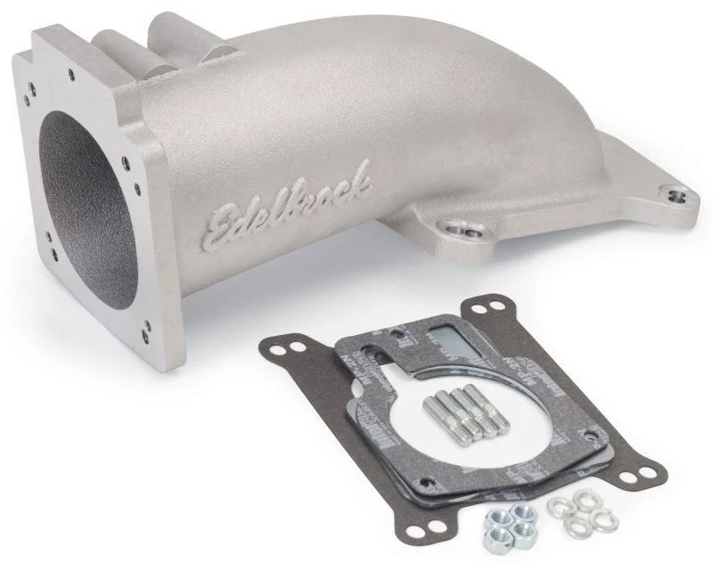 Edelbrock Ultra Low Profile Intake Elbow 90mm Throttle Body to Square-Bore Flange As-Cast Finish