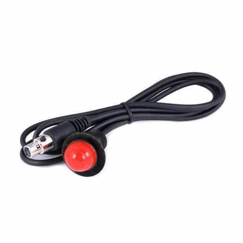 Rugged Radios PTT-HM-SC - Hole Mount Push to Talk Cable (PTT) with 48 Straight Cord for Intercoms