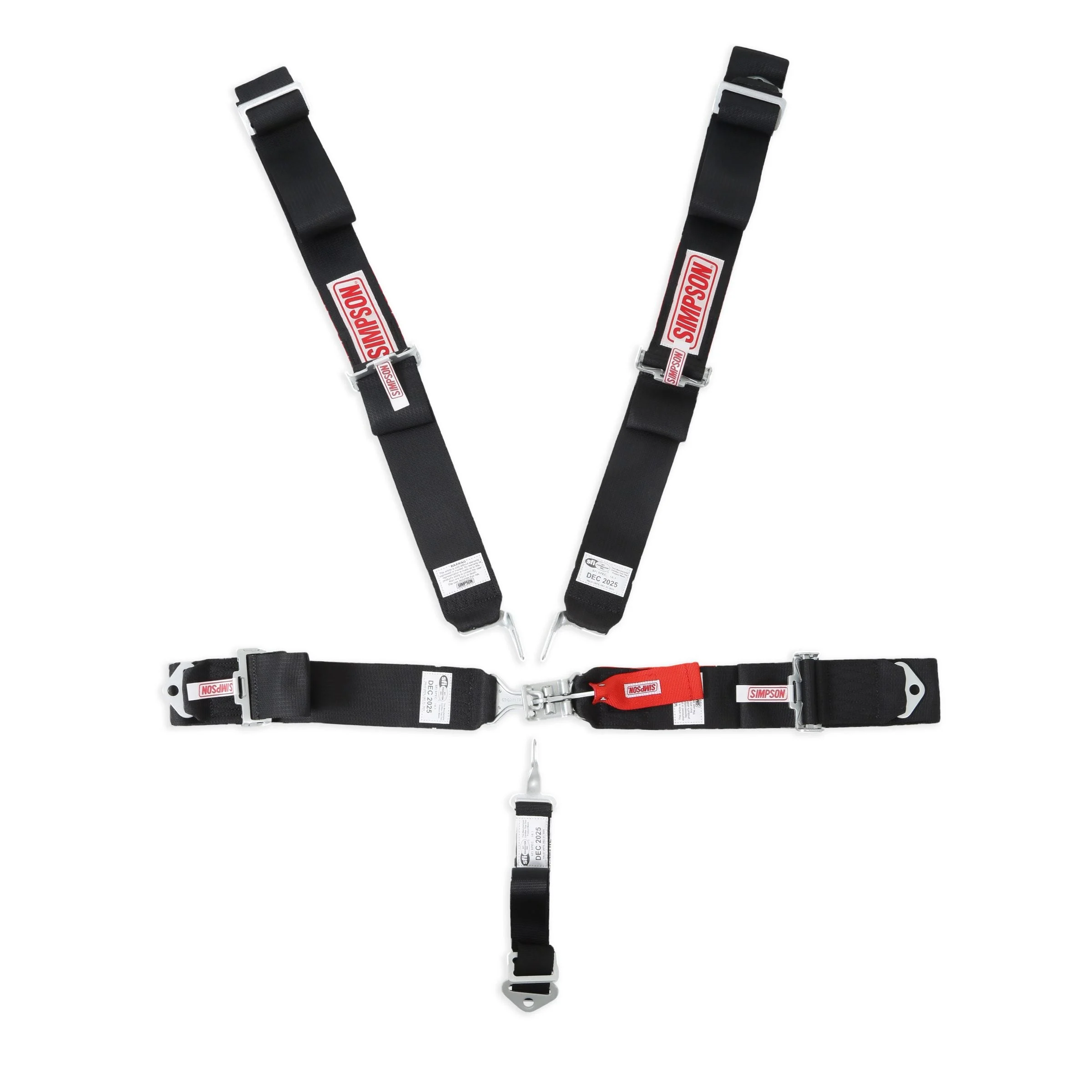 Simpson Safety 29061BK - Simpson Racing STD. Latch & Link 5pt. Harness