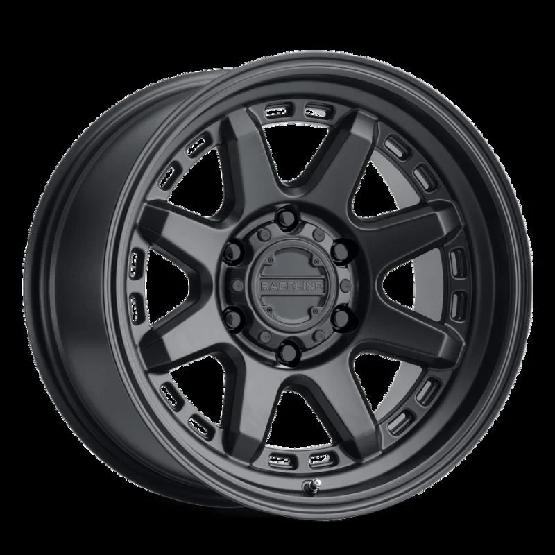 Raceline 947B-78550-00 - Aluminum Wheels 17x8.5 Scout 947B Satin Black 0 Offset 5 on 127 Bolt Pattern 78.1 Bore