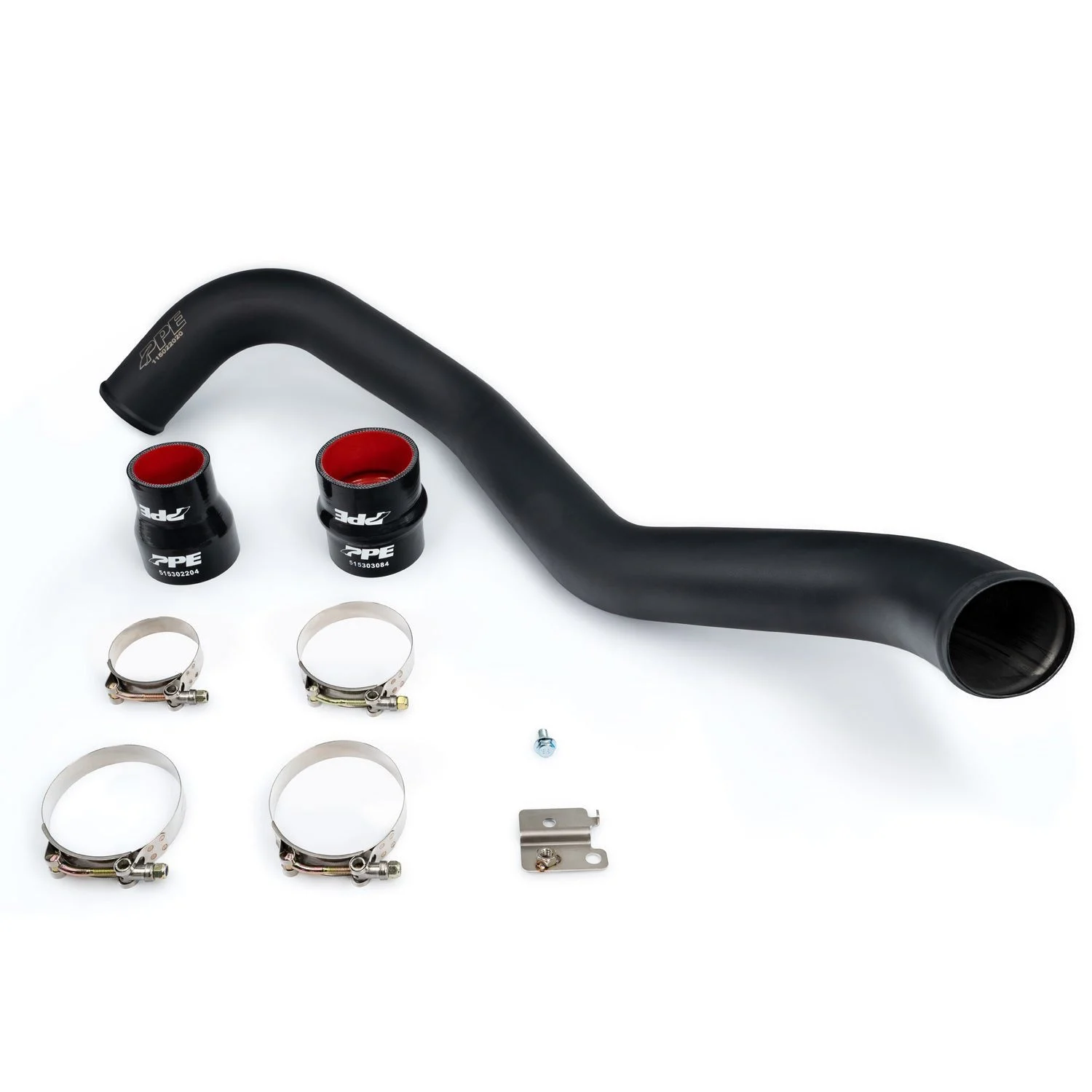 PPE 115022020 - 2004-2010 GM 6.6L Duramax Hot Side Intercooler Charge Pipe 3.0 Inch Stainless Steel Black  Diesel