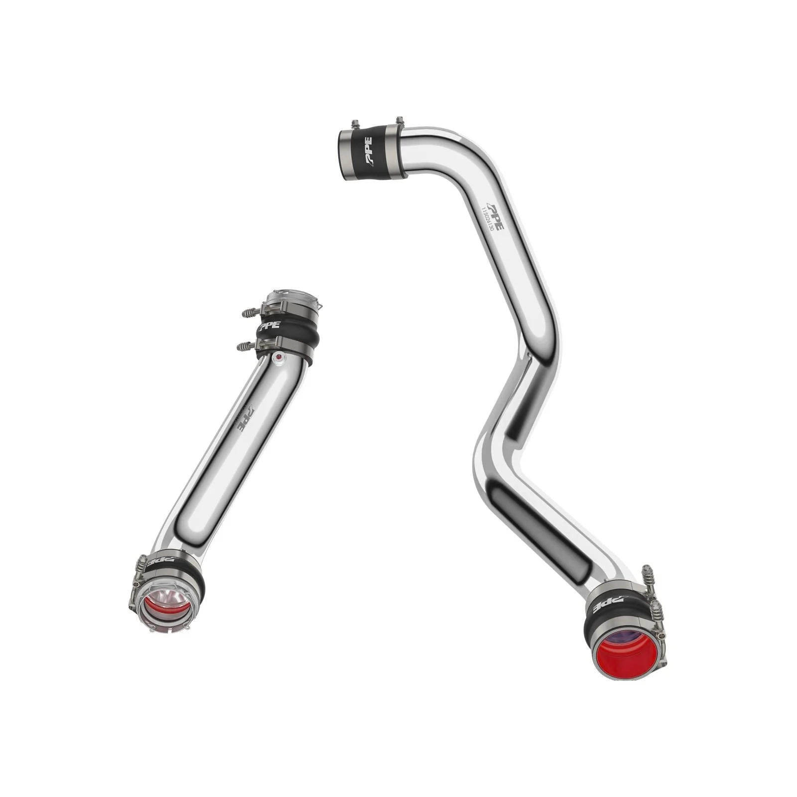 PPE 115026130 - Charge Air Pipe Kit - GM 6.6L Duramax 20-25 L5P - Brushed