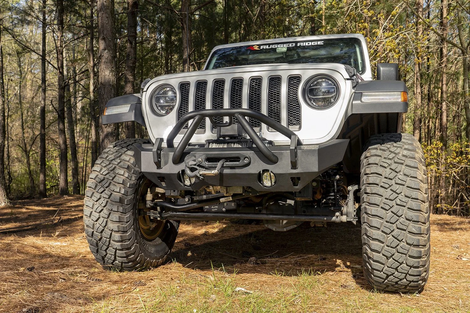 Rugged Ridge 11540.32 - HD Bumper Stubby Front 07-18 Jeep Wrangler JK 18-20 Jeep Wrangler JL 2020 JT