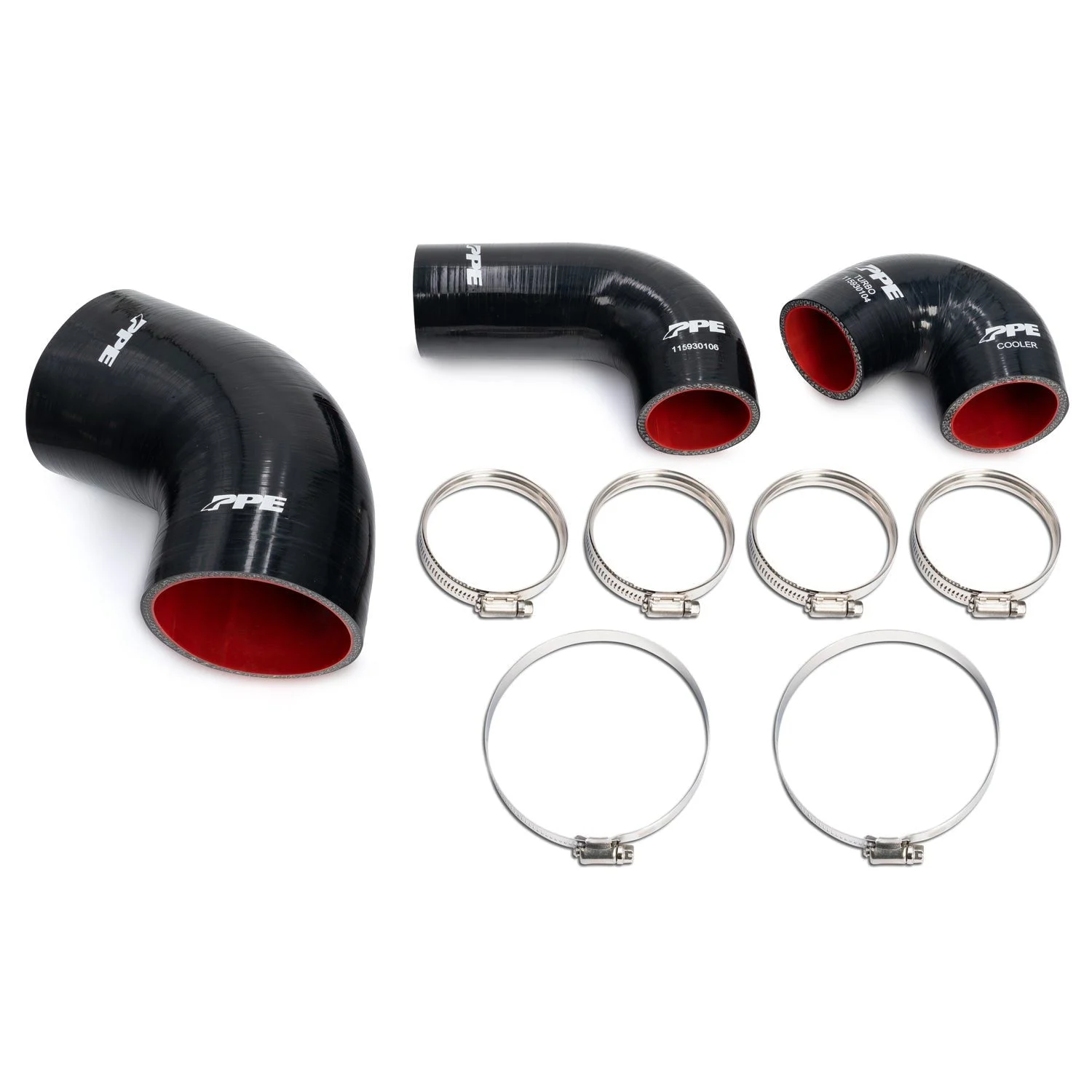 PPE 115930100 - 2019-2022 GM 1500 3.0L Duramax Performance Silicone Intake and Intercooler Hose Kit