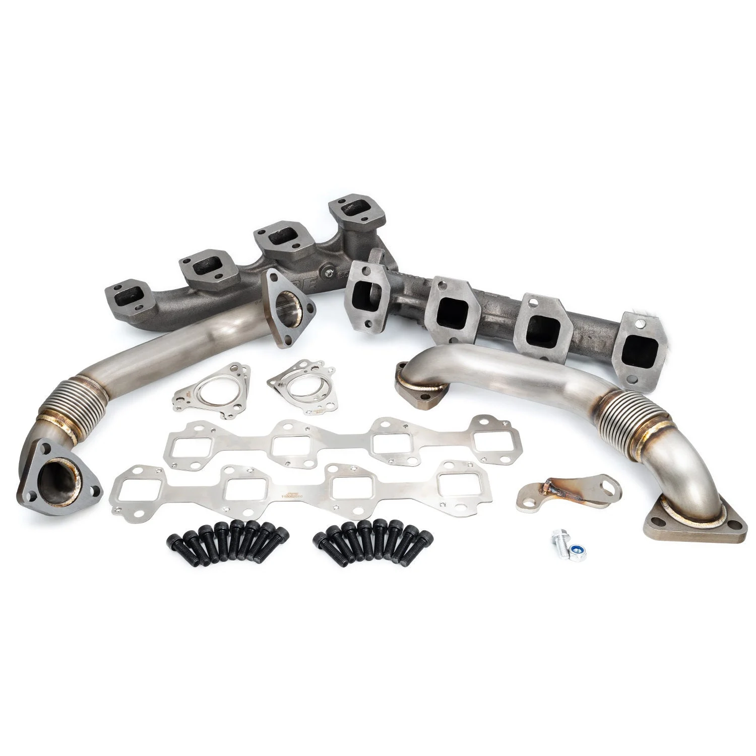 PPE 116111000 - GM 6.6L Duramax High-Flow Exhaust Manifolds and Up-Pipes Kits 2001-2004