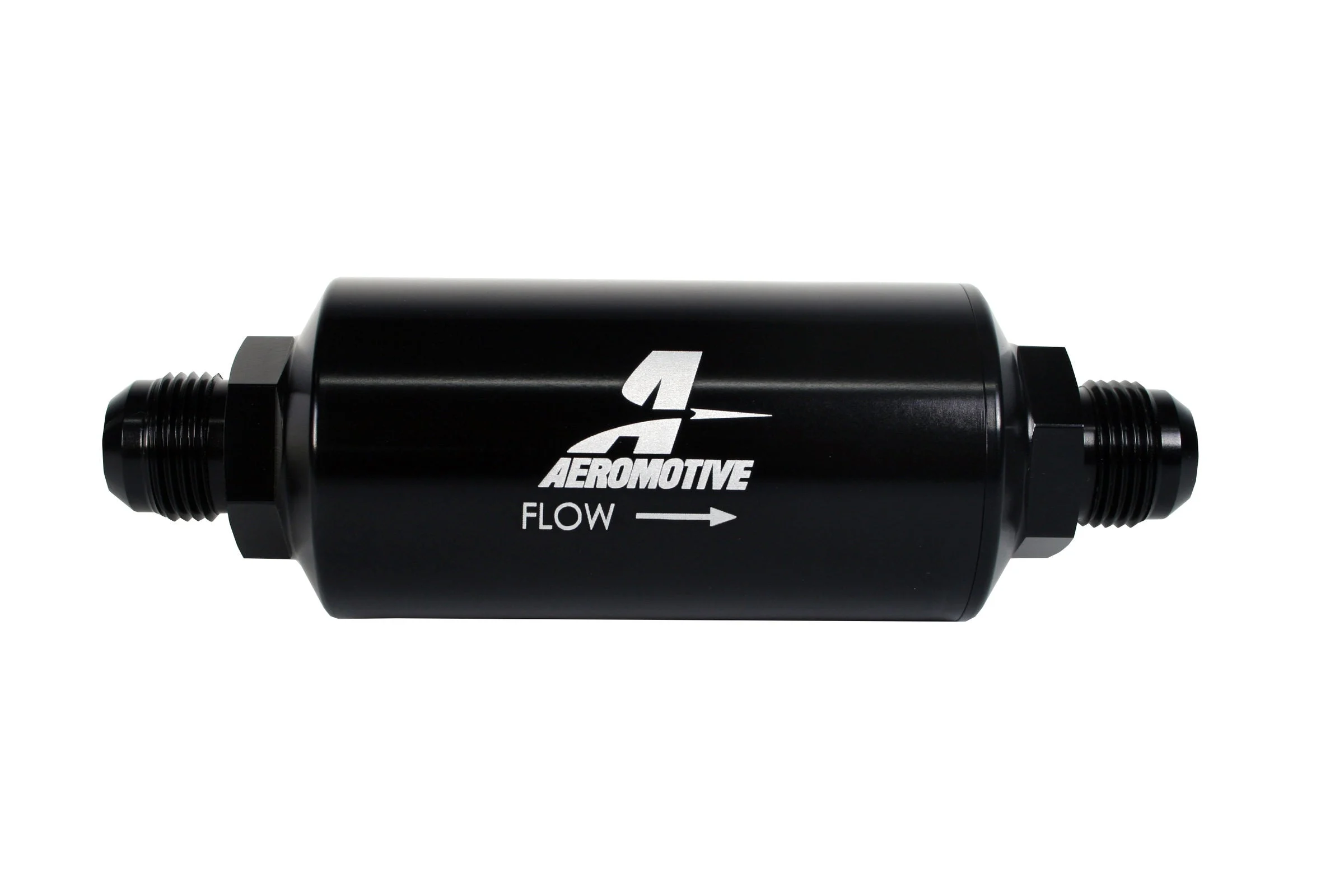 Aeromotive 12389 - In-Line Filter - (AN-10) 100 Micron Stainless Steel Element Black Anodize Finish