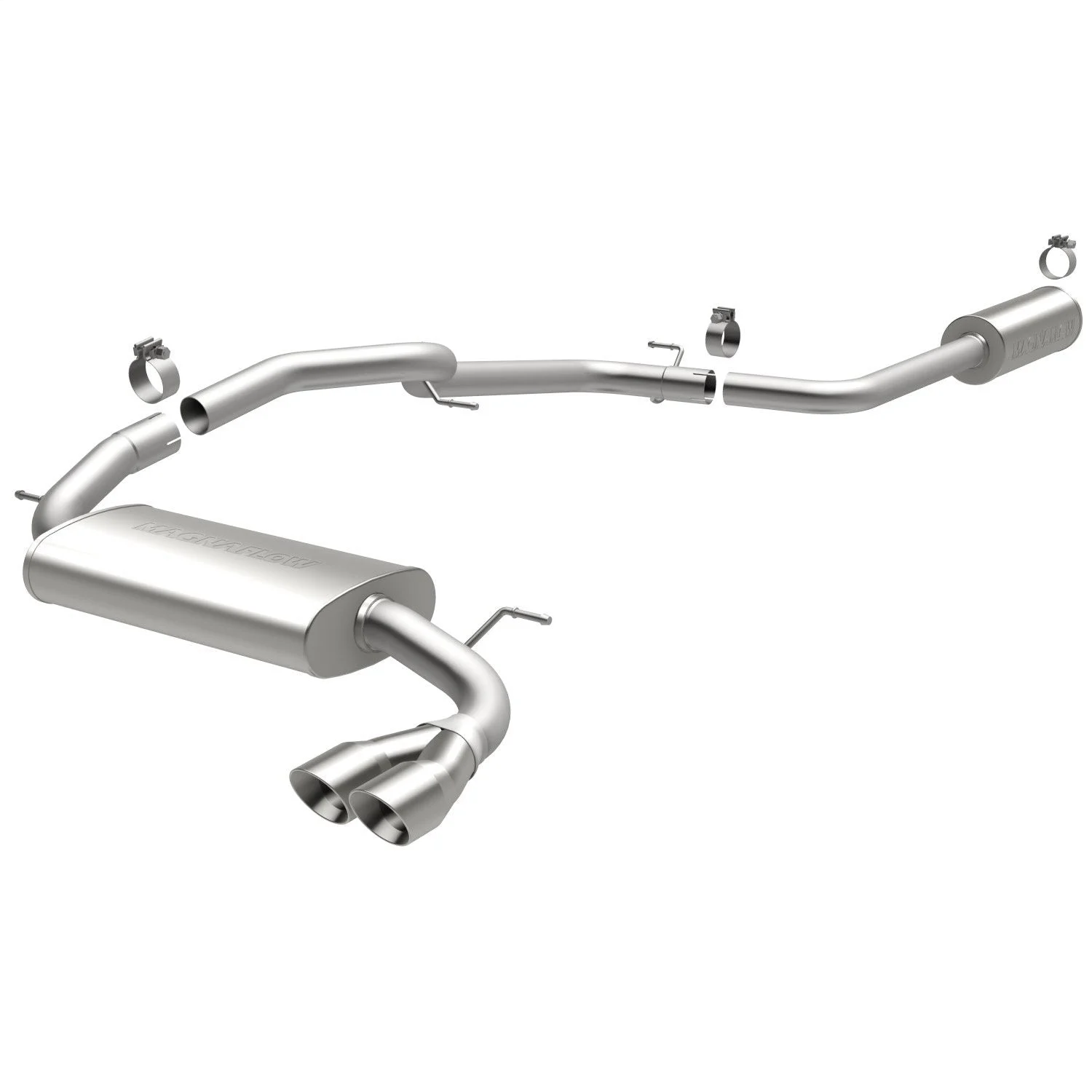Magnaflow 15072 - 12 Ford Focus L4 2.0L HB Single Straight P/S Rear Exit Stainless Cat Back Perf Exhaust