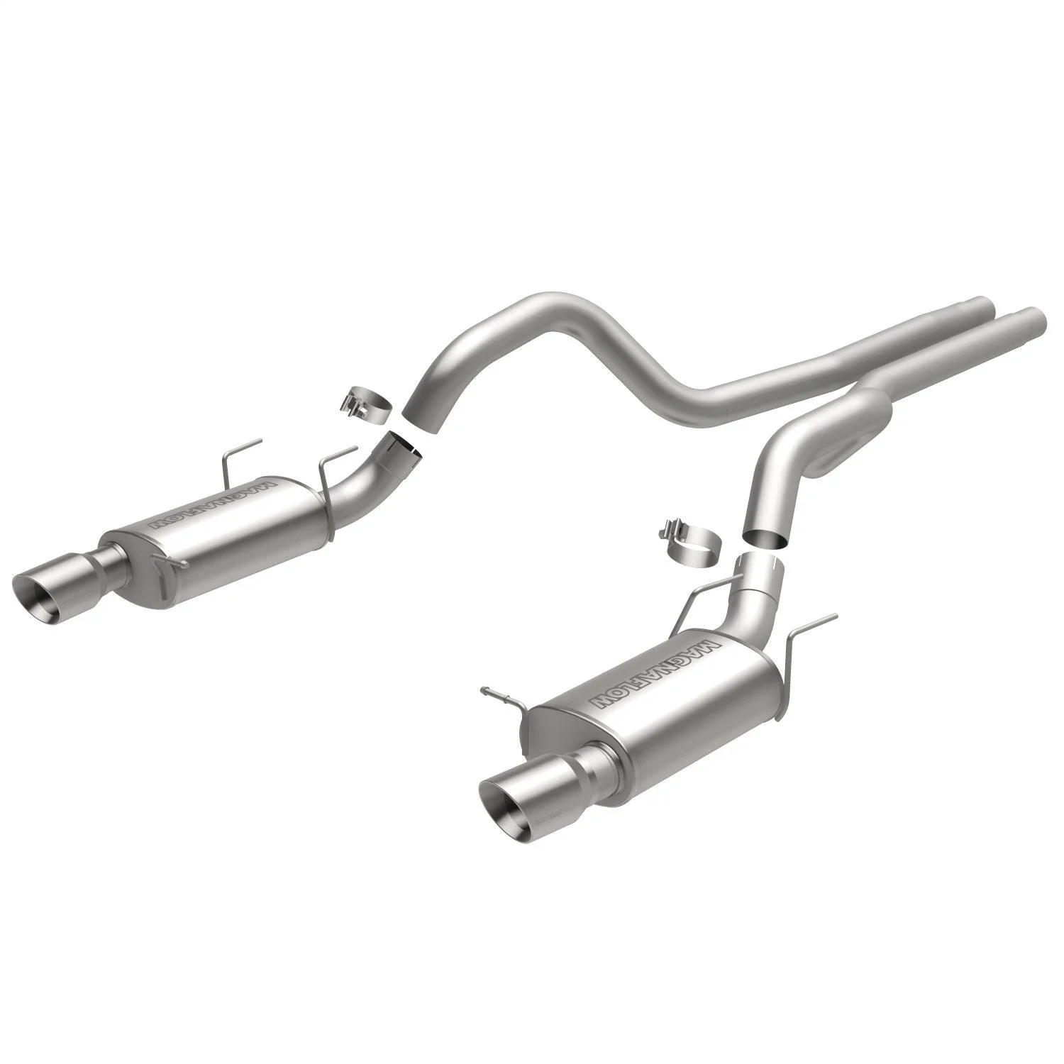 Magnaflow 15149 - 13 Ford Mustang Dual Split Rear Exit Stainless Cat Back Performance Exhaust (Street)