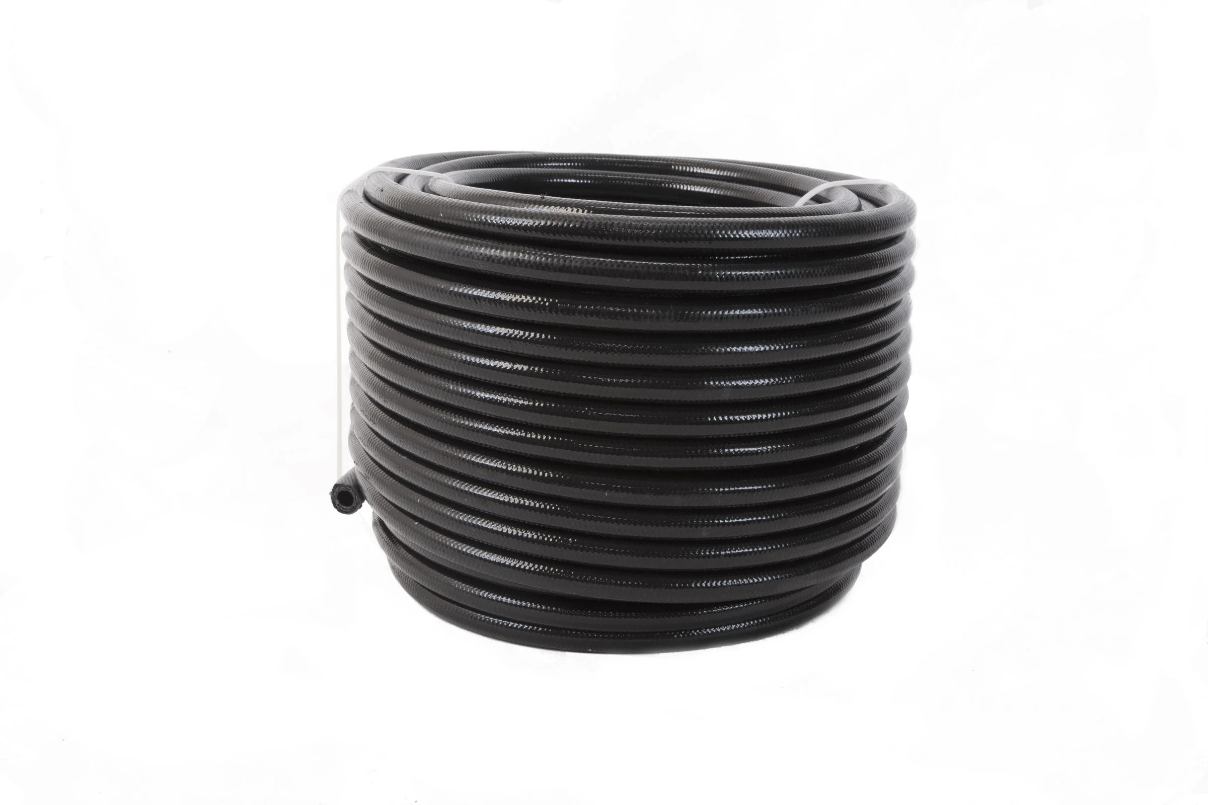 Aeromotive 15337 - PTFE SS Braided Fuel Hose - Black Jacketed - AN-08 x 20ft
