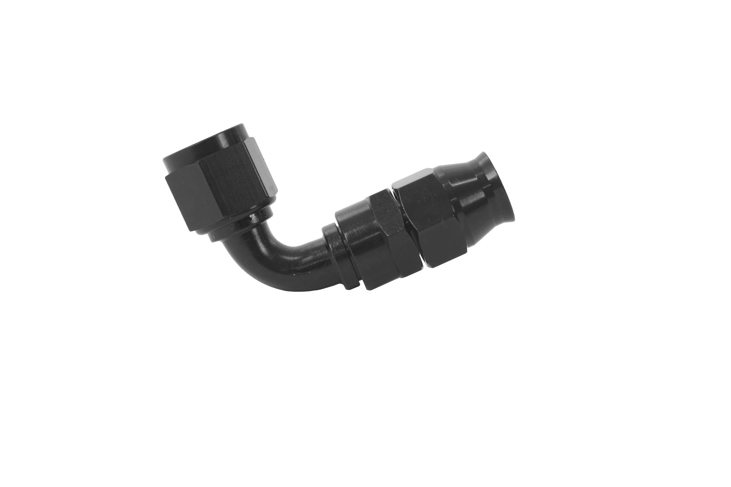 Aeromotive 15355 - PTFE Hose End - AN-08 - 90 Deg - Black Anodized