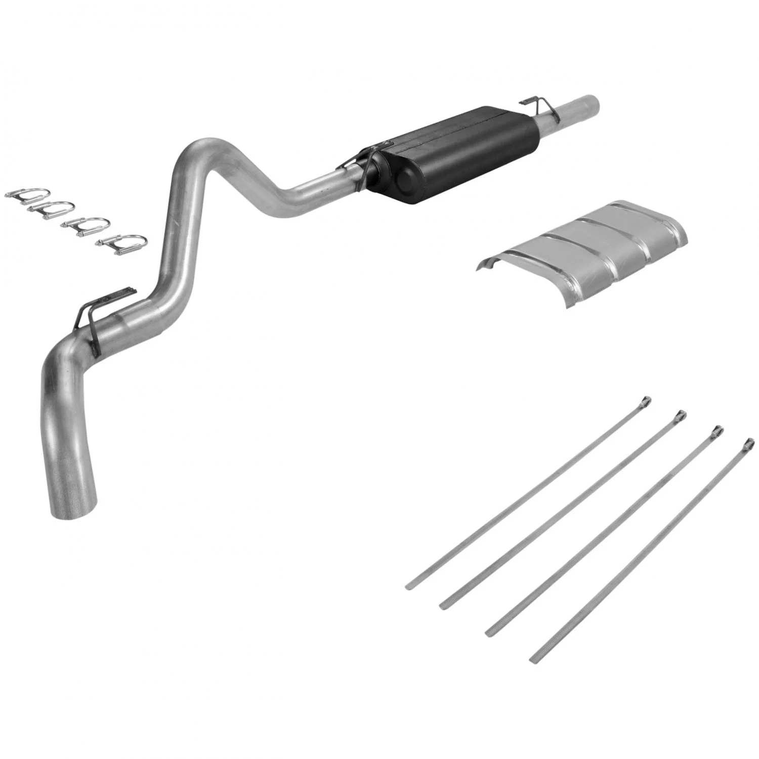 Flowmaster 17125 - Cat-back System - Single Side Exit - Force II - Mild Sound