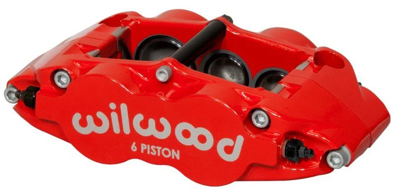 Wilwood 120-14551-RD - Caliper-Forged Narrow Superlite 6R-L/H 1.75/1.25in/1.25in Pistons 1.25in Rotor - Red