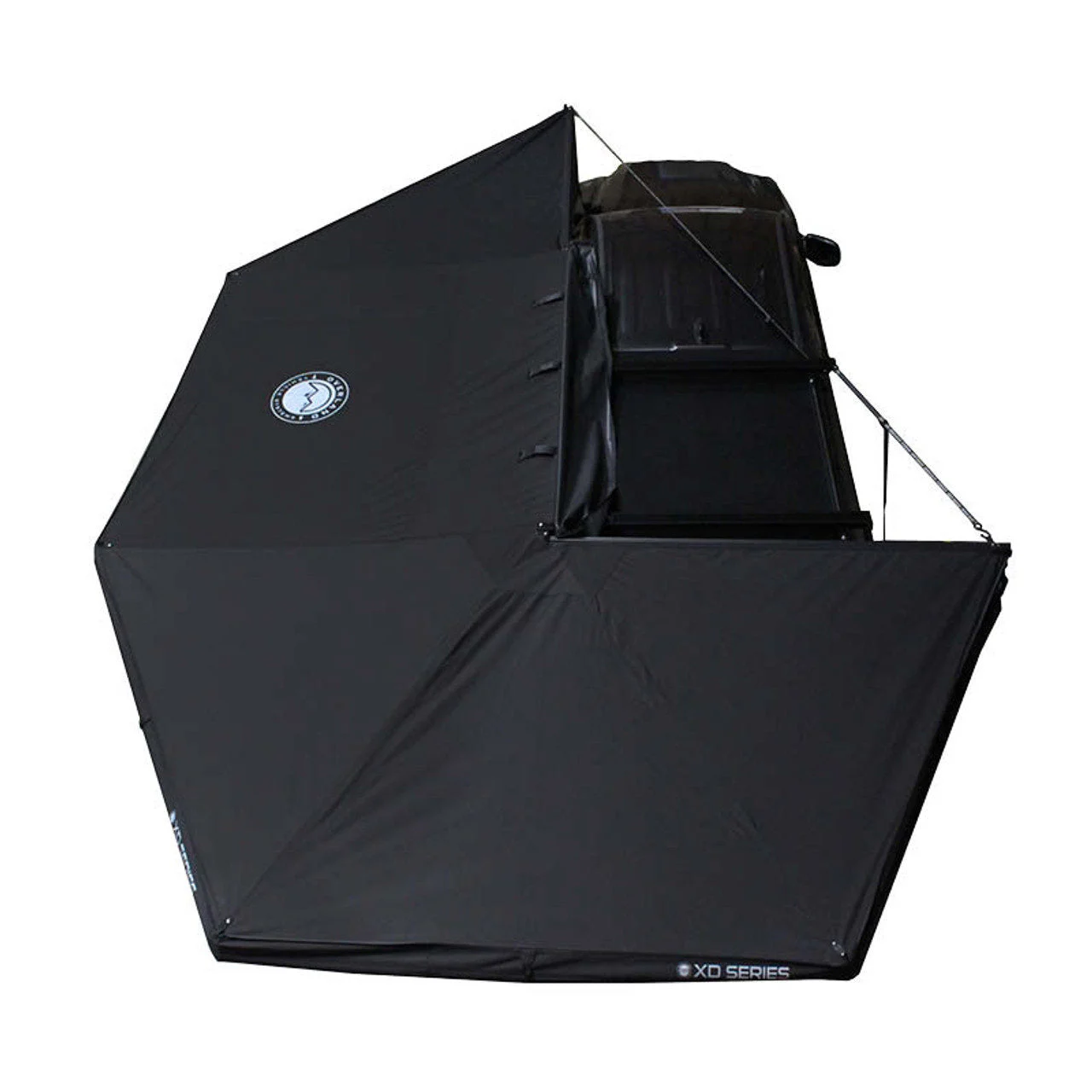 Overland Vehicle Systems 19690001 - XD Nomadic 270 - Awning W/Lights and Black Out , Driver Side, Black Body, Black Trim and Black Travel Cover