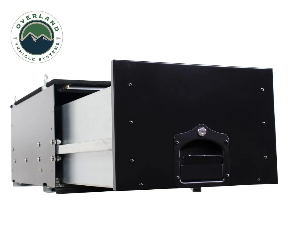 Overland Vehicle Systems 21010301 - Camping Storage Box Cargo Box With Slide Out Drawer