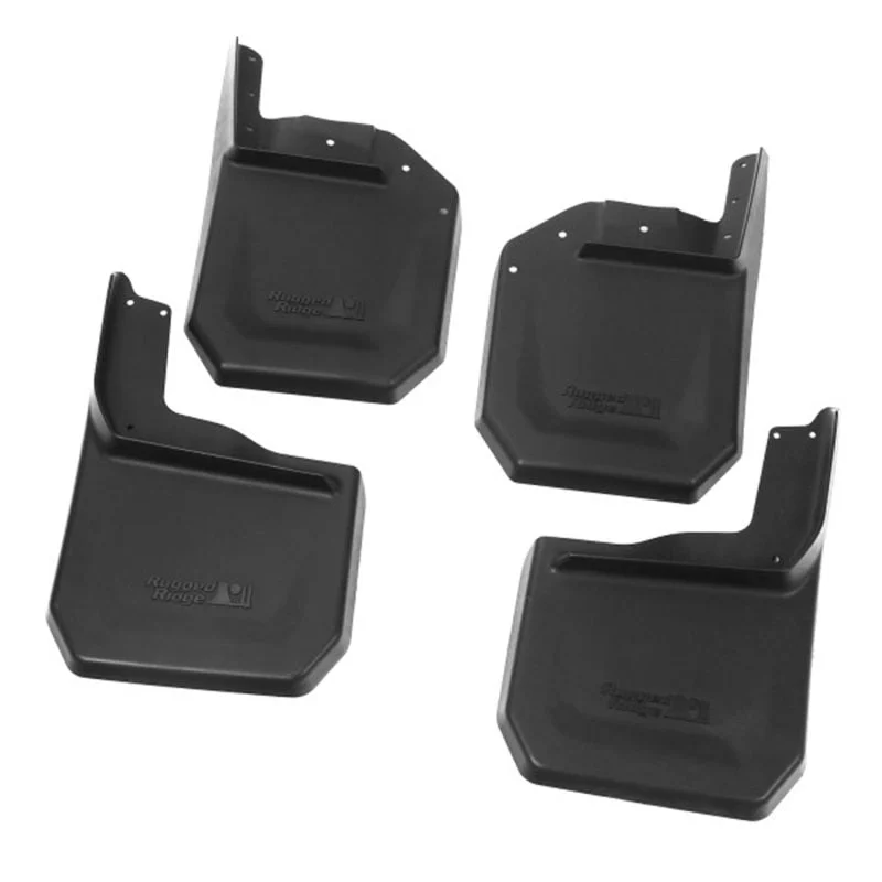 Rugged Ridge 11642.10 - Splash Guard Kit Black 07-18 Jeep Wrangler JK