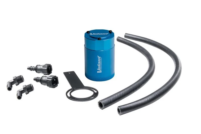 Volant VC0001 - 14-19 Chevrolet Silverado 1500 3oz Aluminum Oil Catch Can w/Mounting Bracket - Blue