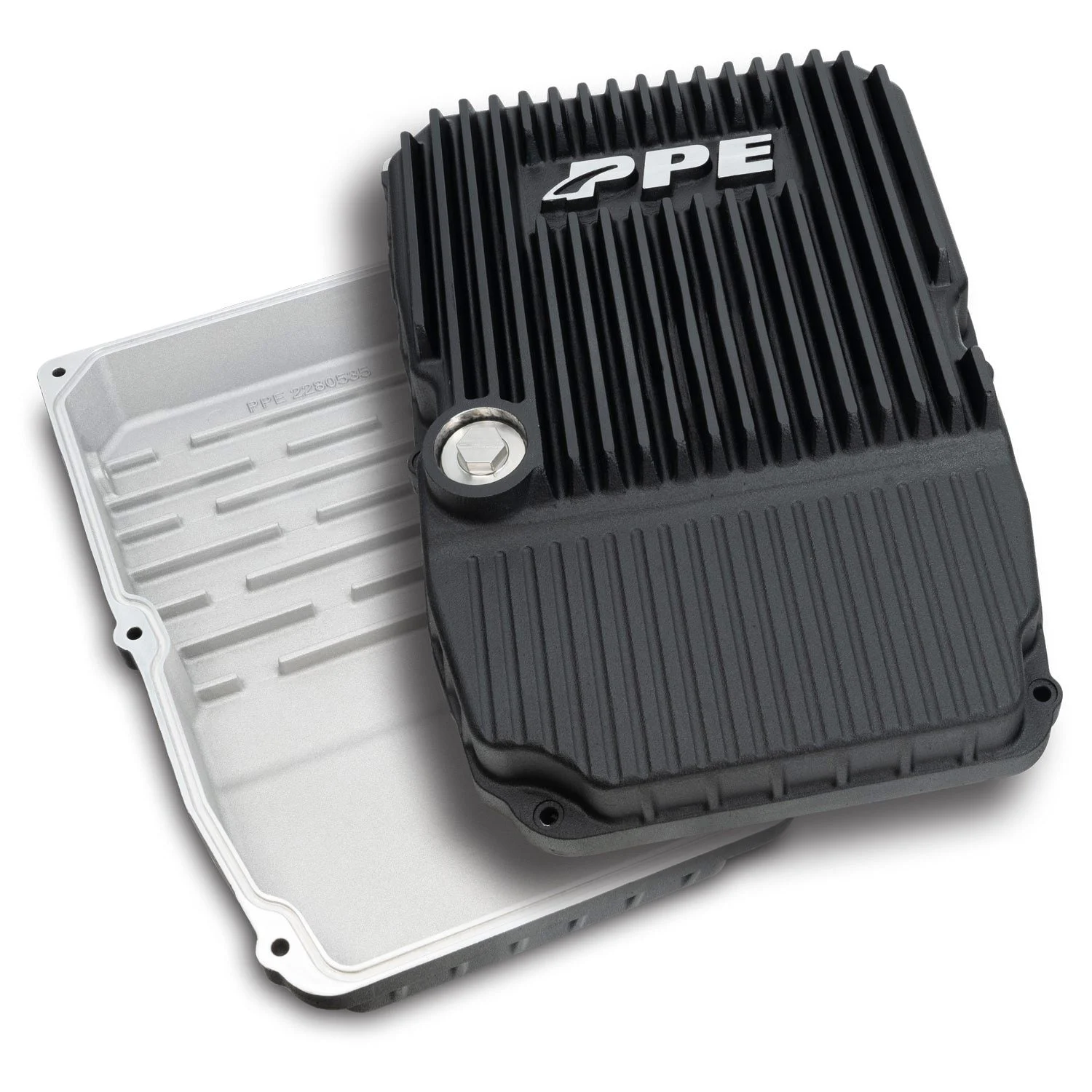 PPE 228053520 - 2005-2019 Jeep/Dodge/Chrysler w/ WA580, W5A580, NAG1 Transmission Heavy-Duty Cast Aluminum Transmission Pan Black