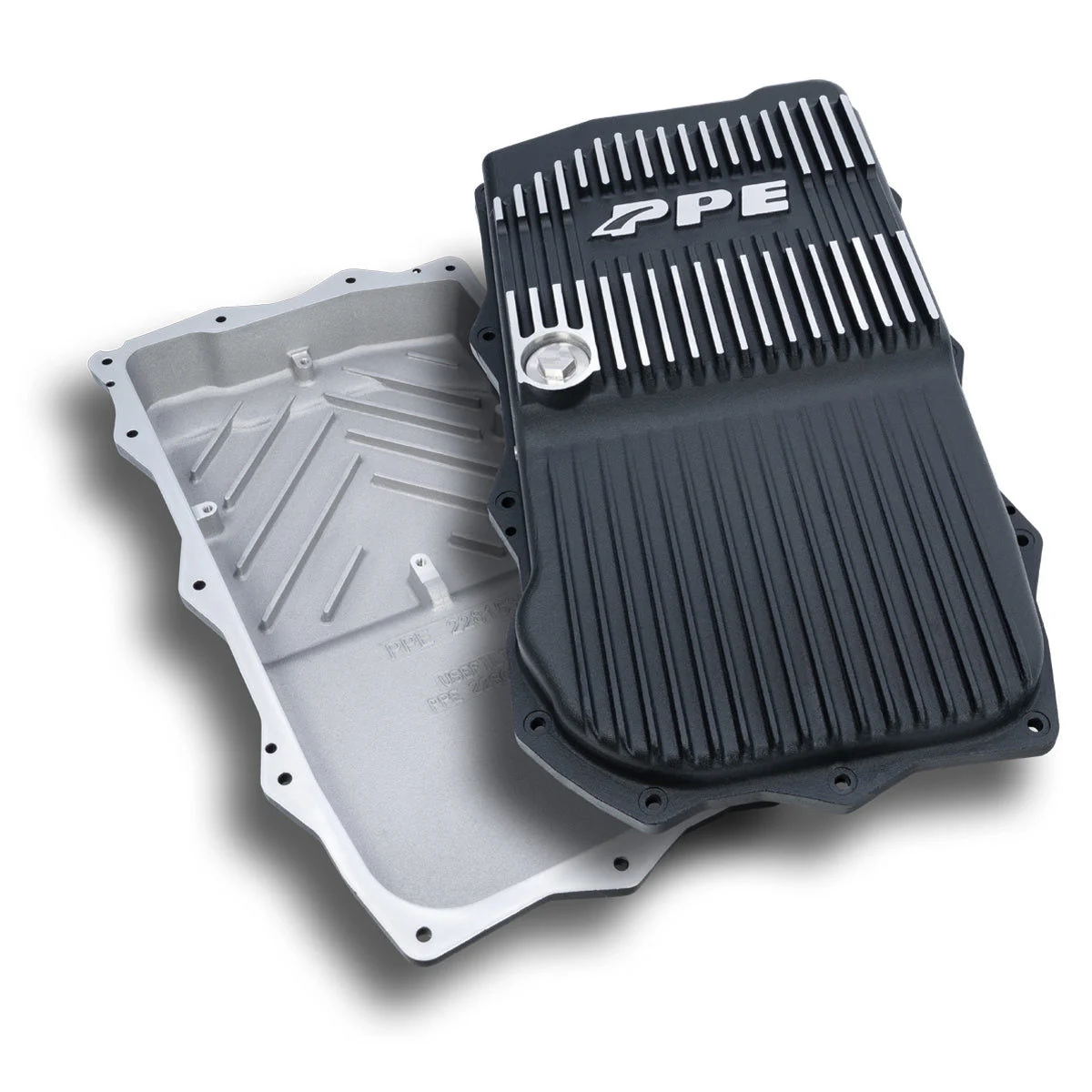 PPE 228153510 - 2018-2022 Jeep Wrangler JL/JT w/ 850RE Transmission Heavy-Duty Cast Aluminum Transmission Pan Brushed