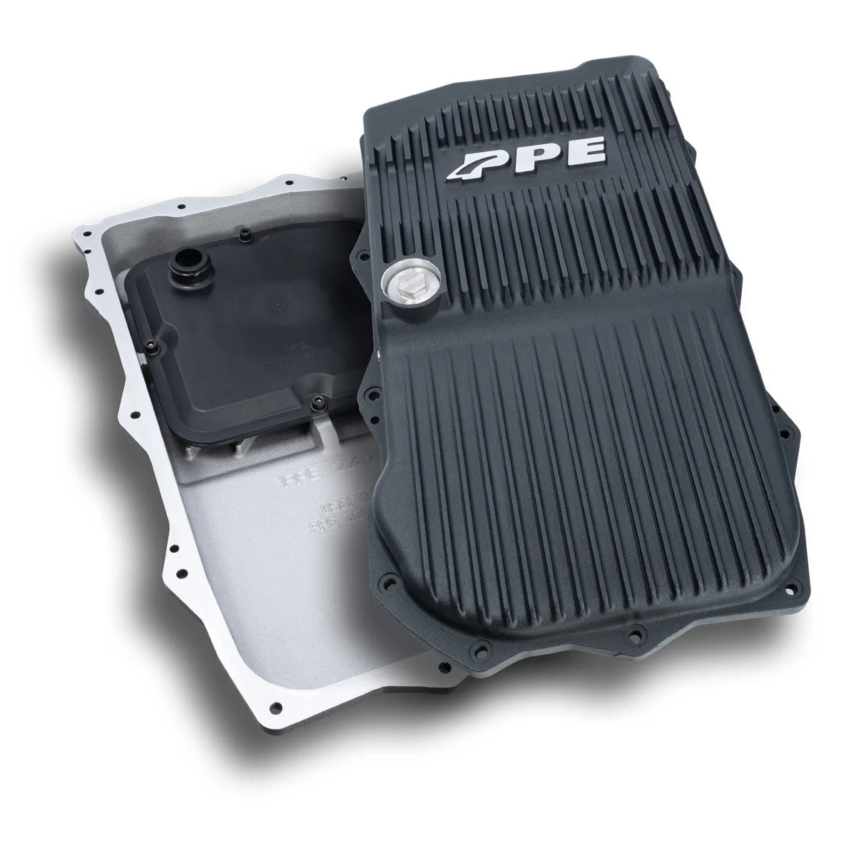 PPE 228153520 - 2018-2022 Jeep Wrangler JL/JT w/ 850RE Transmission Heavy-Duty Cast Aluminum Transmission Pan Black
