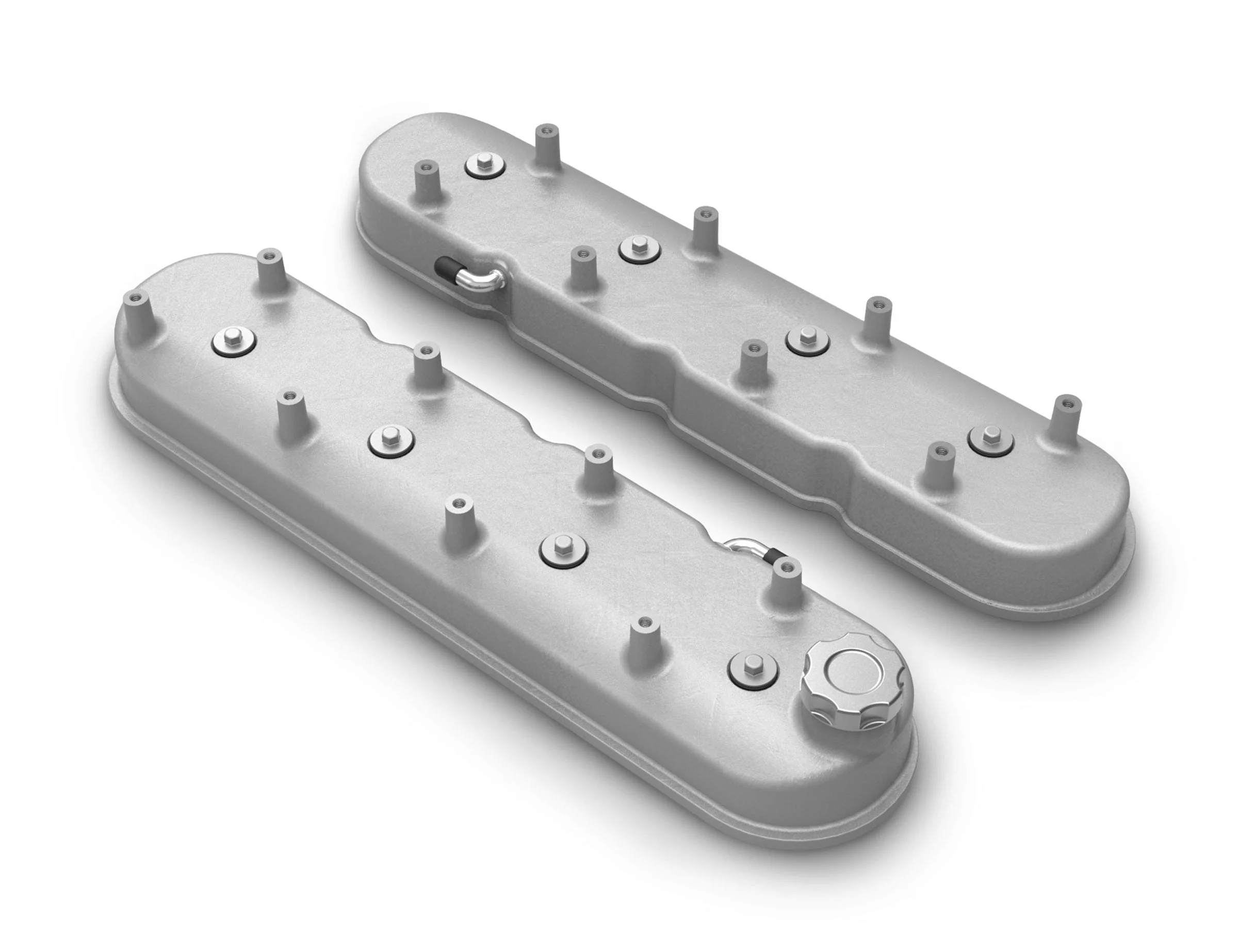 Holley 241-110 - Tall LS Valve Covers - Natural Cast