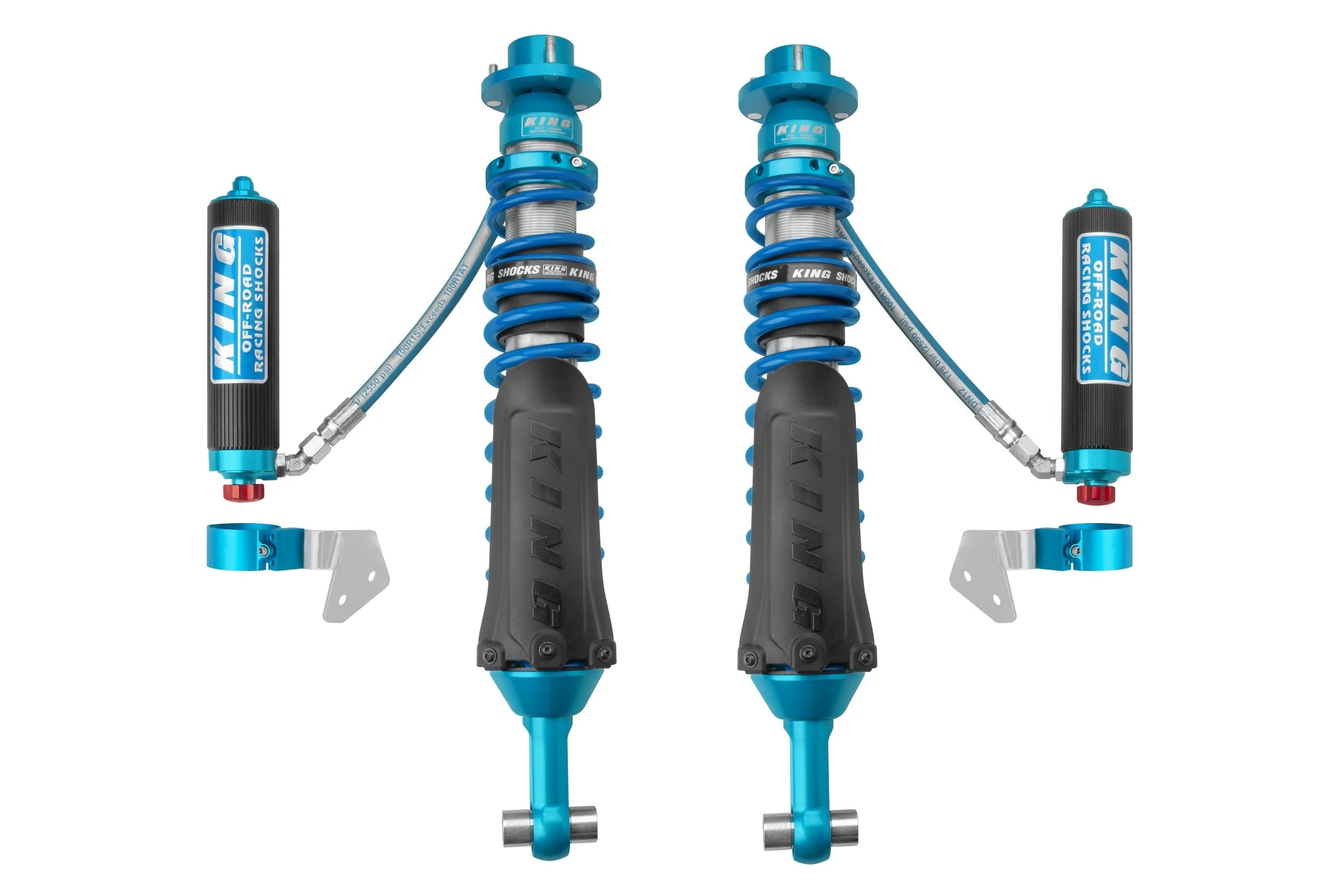 King Shocks 25001-393A - 2021 Ford Bronco Rear 2.5 Dia Remote Reservoir Shock w/Adjusters (Pair)