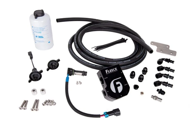 Fleece Performance FPE-CUMM-HFFBA-0318 - Auxiliary Heated Fuel Filter Kit for 03-18 Dodge Ram Cummins