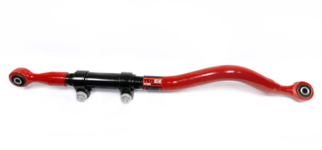 Steer Smarts 75033001 - Jeep Front Adjustable Track Bar Yeti XD Red For 07-18 Wrangler JK