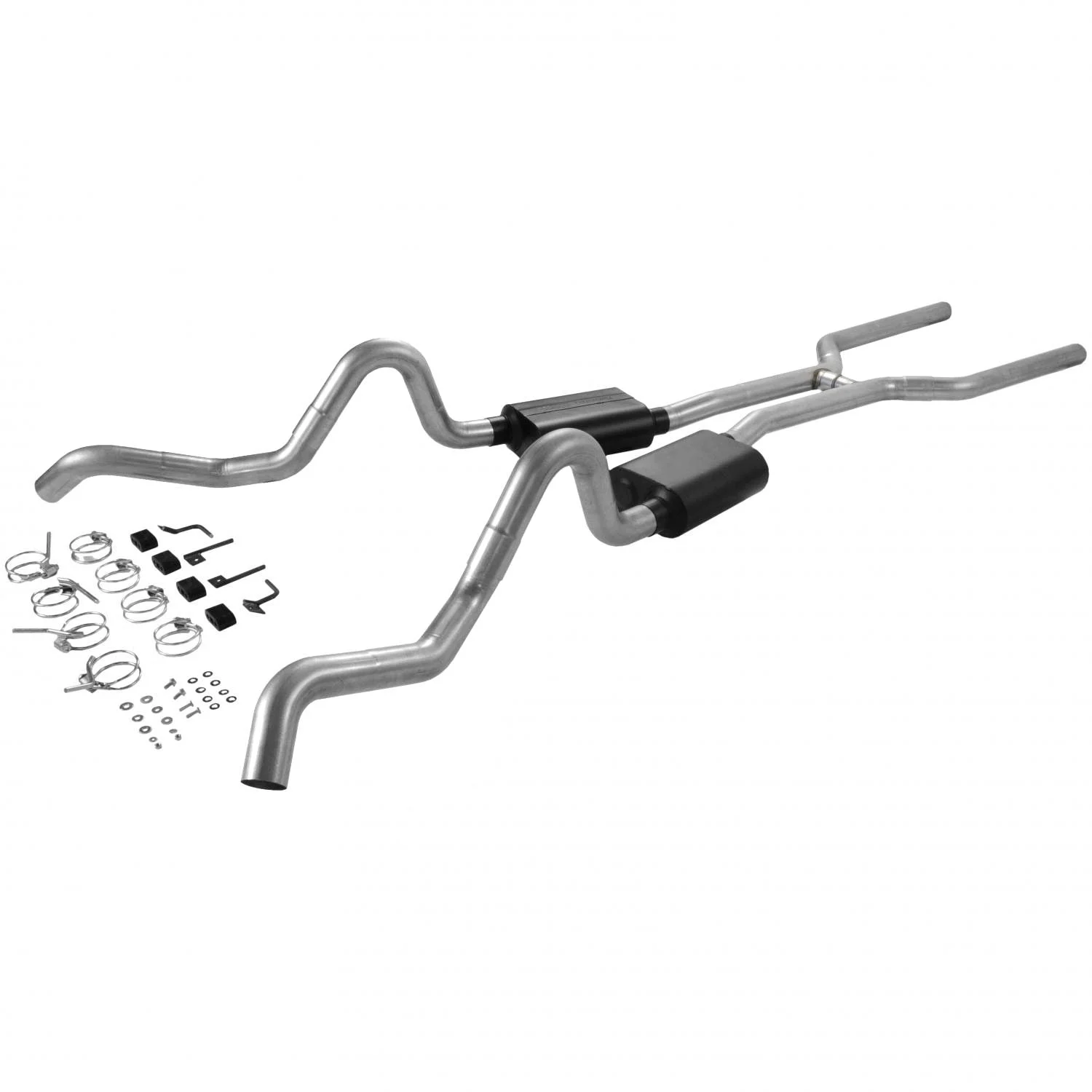 Flowmaster 817202 - Header-back System 409S - Dual Side Exit - American Thunder - Aggressive Sound
