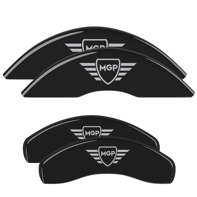 MGP 20003FMGPBK - Front Set 2 Caliper Covers Engraved Front  Black Finish Silver Characters 2010-2014 Honda Insight  Caliper Covers