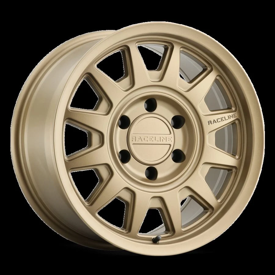 Raceline 952BZ-78550-00 - Aluminum Wheels 17x8.5 Aero HD 952BZ Satin Bronze Gold 0 Offset 5 on 127 Bolt Pattern 78.1 Bore