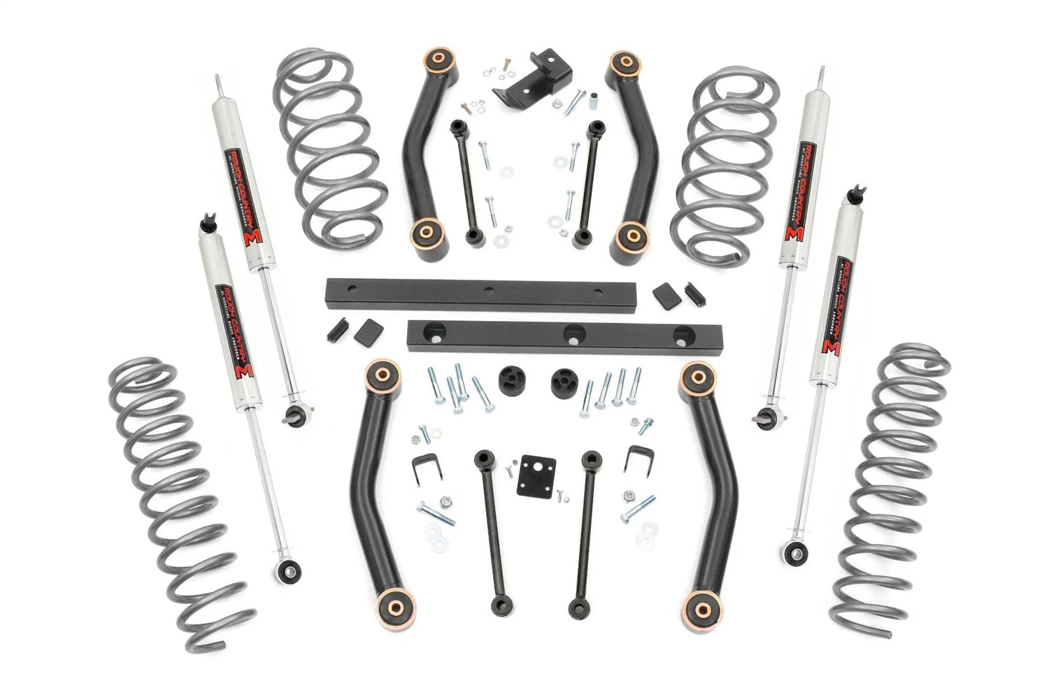 Rough Country 90640 - - 4 Inch Lift Kit - M1 - Jeep Wrangler TJ 4WD (1997-2002)