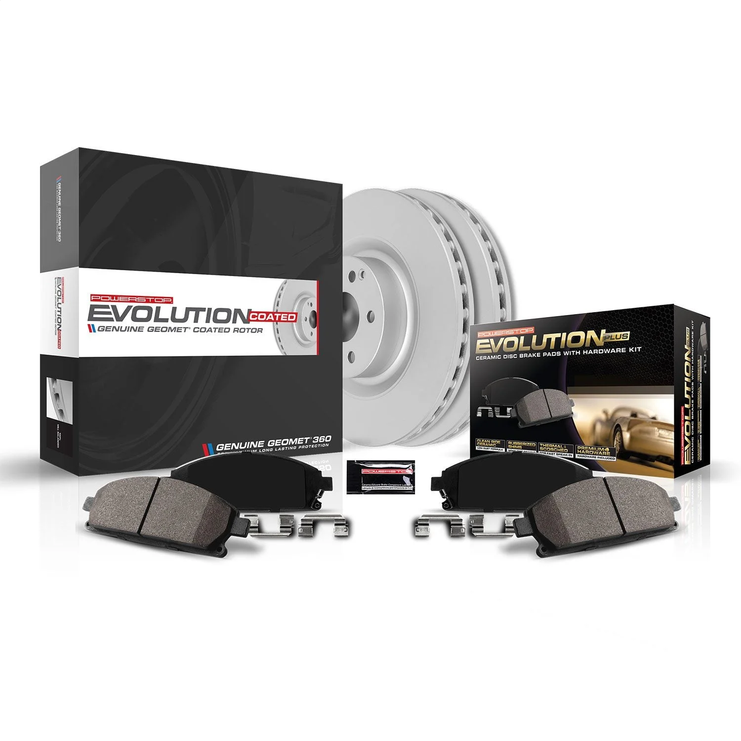 PowerStop CRK1970 - Power Stop 99-00 Cadillac Escalade Front Z17 Evolution Geomet Coated Brake Kit