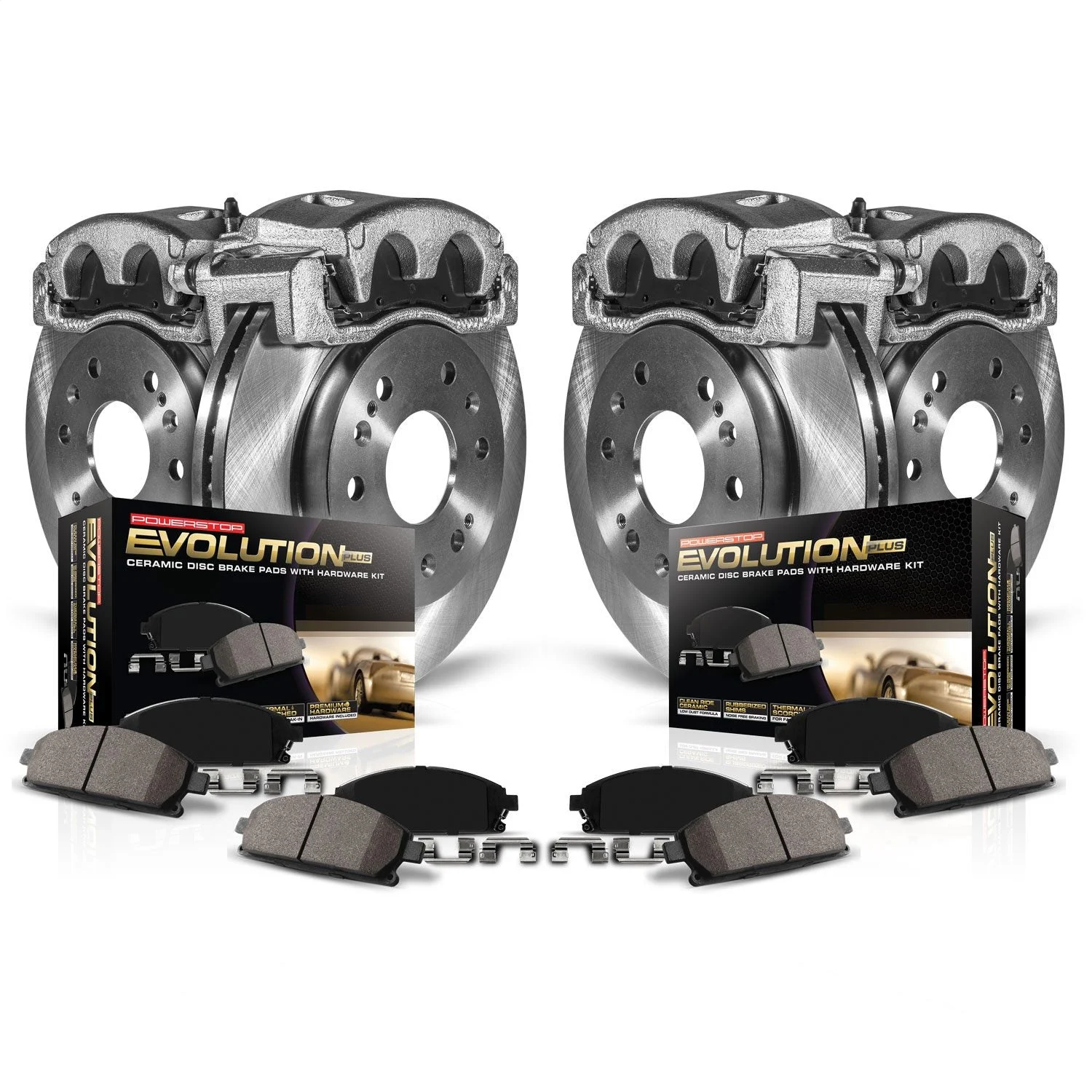 PowerStop KCOE6700 - Power Stop 00-03 Mercedes-Benz CLK430 Front & Rear Autospecialty Brake Kit w/Calipers