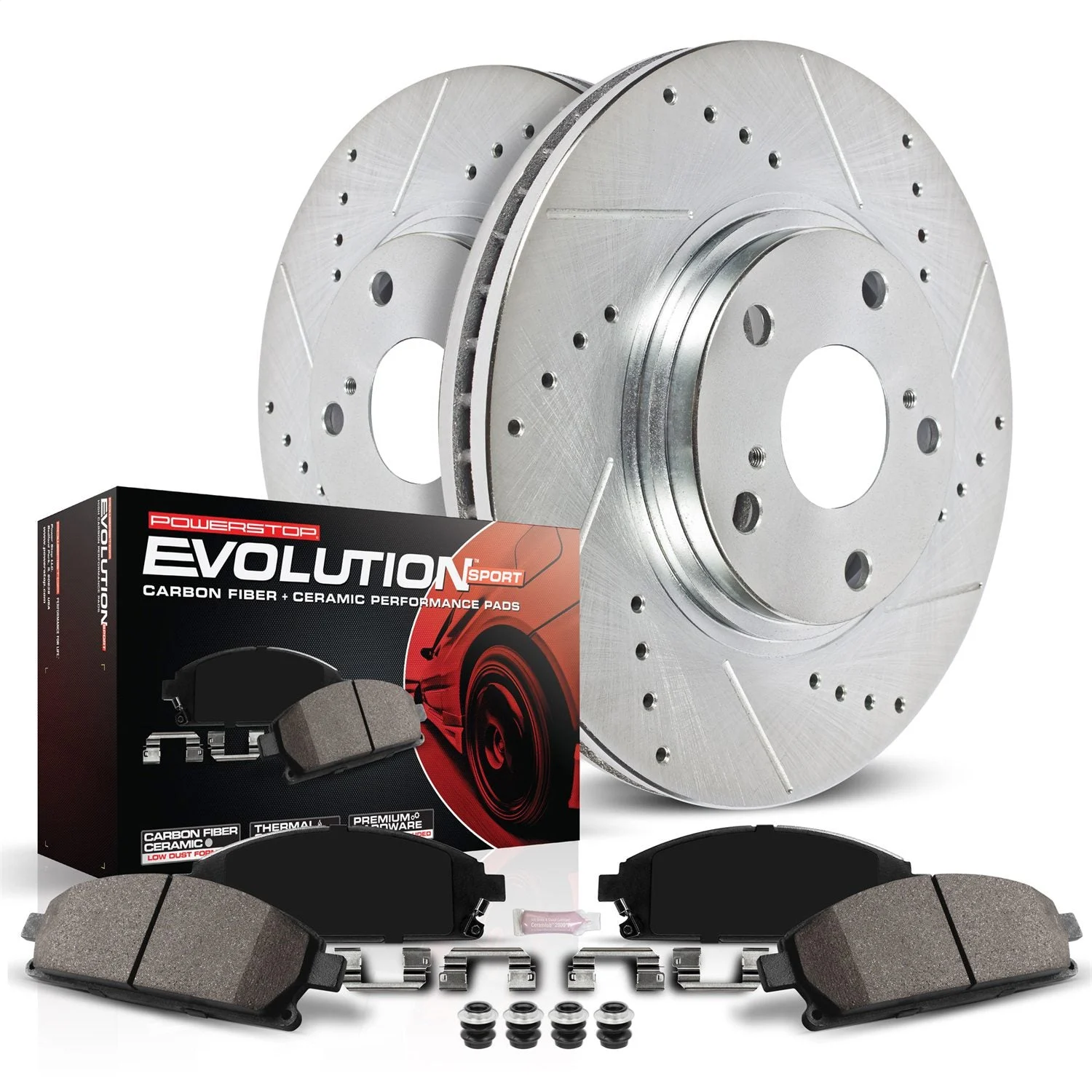 PowerStop K1781 - Power Stop 10-12 Ford F-450 Super Duty Front Z23 Evolution Brake Kit