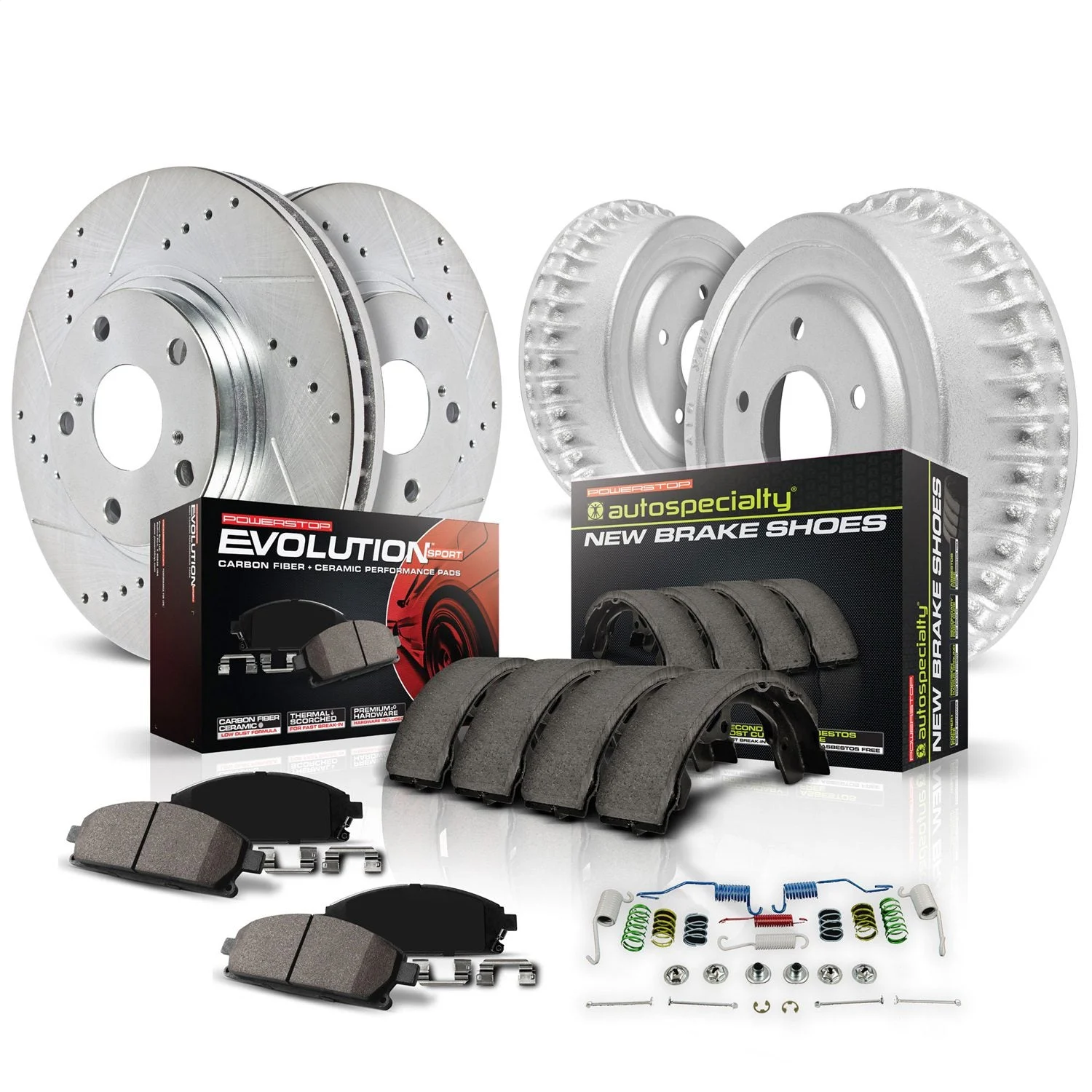 PowerStop K15212DK - Power Stop 01-02 Toyota 4Runner Front & Rear Z23 Evolution Sport Brake Kit