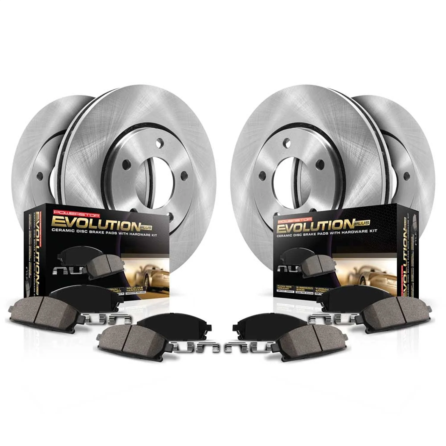 PowerStop KOE5561 - Power Stop 2011 GMC Sierra 3500 HD Front & Rear Autospecialty Brake Kit