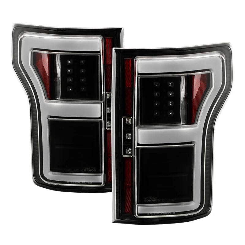 Spyder 5088550 - 18-20 Ford F150 w/ Rear Blind Spot LED Tail Lights - Black (ALT-YD-FF15018BS-LED-BK)