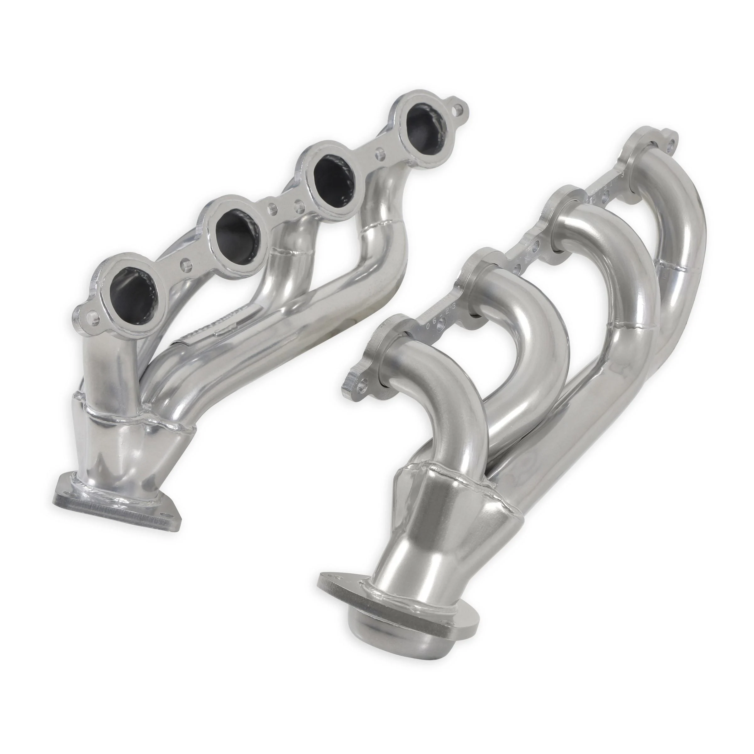 Flowmaster 814123 - Header 409S - Block Hugger - 2.50 in. Stock Flange Outlet - Pair