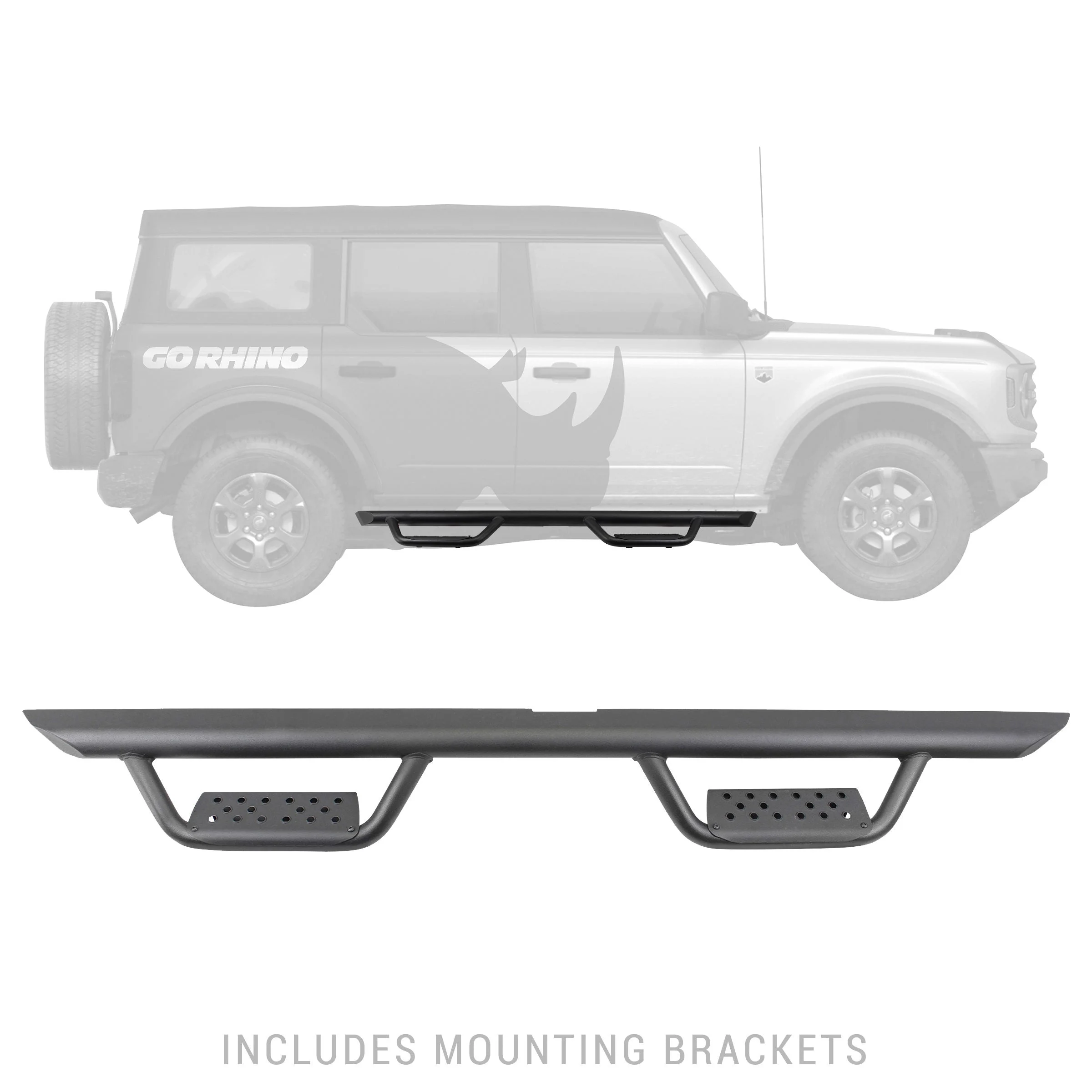 Go Rhino D24129T - 2021+ Ford Bronco (Excludes Sport Models) Dominator Extreme D2 SideSteps
