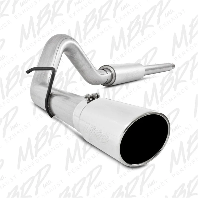 MBRP S5206AL - Cat Back Exhaust System 4 Inch Single Side Exit 5 Inch OD Tip Included Aluminized Steel For 99-04 Ford F-250/350 V-10