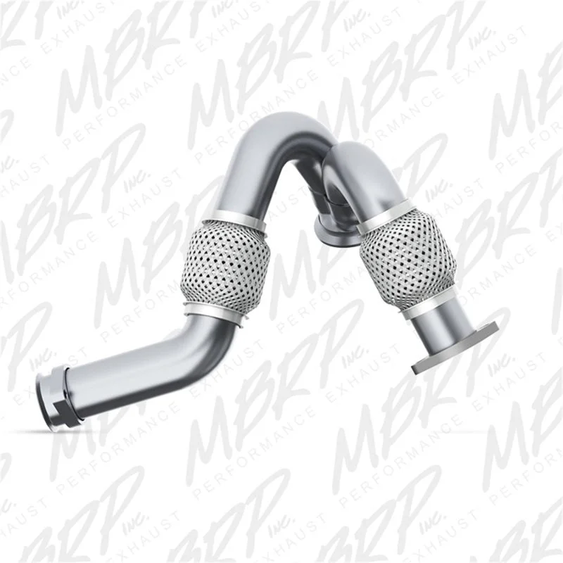 MBRP FAL2313 - Turbo Exhaust Up-Pipe Dual For 03-07 Ford 6.0L Powerstroke Aluminized Steel Carb EO Num. D-763-3 For 03-07 Ford 6.0L Powerstroke