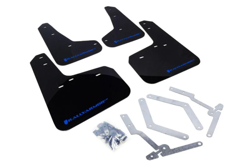 Rally Armor MF27-UR-BLK/BL - 12-19 Ford Focus ST / 16-19 RS Black Mud Flap w/Blue Logo