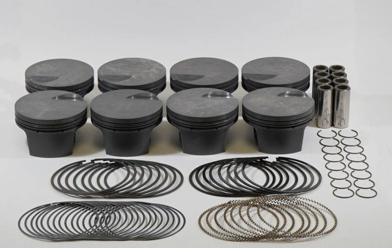 Mahle Motorsport 928956230 - Mahle MS Piston Set BBC 515ci 4.530in Bore 4.00in Stroke 6.135in Rod 0.990 Pin -3cc 9.0 CR Set of 8