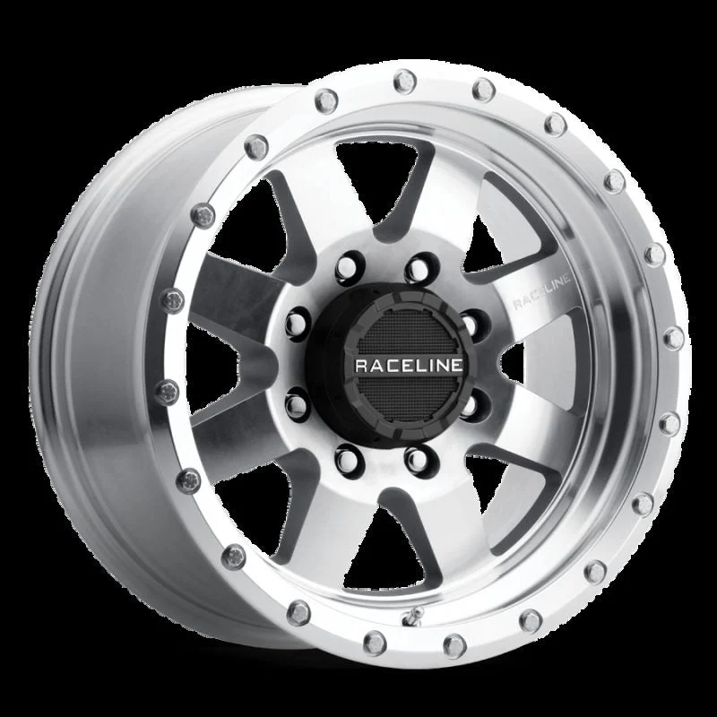 Raceline 935MC-79055-12 - Aluminum Wheels 17x9 Defender 935MC Machined Silver -12 Offset 5 on 139.7 Bolt Pattern 107.95 Bore