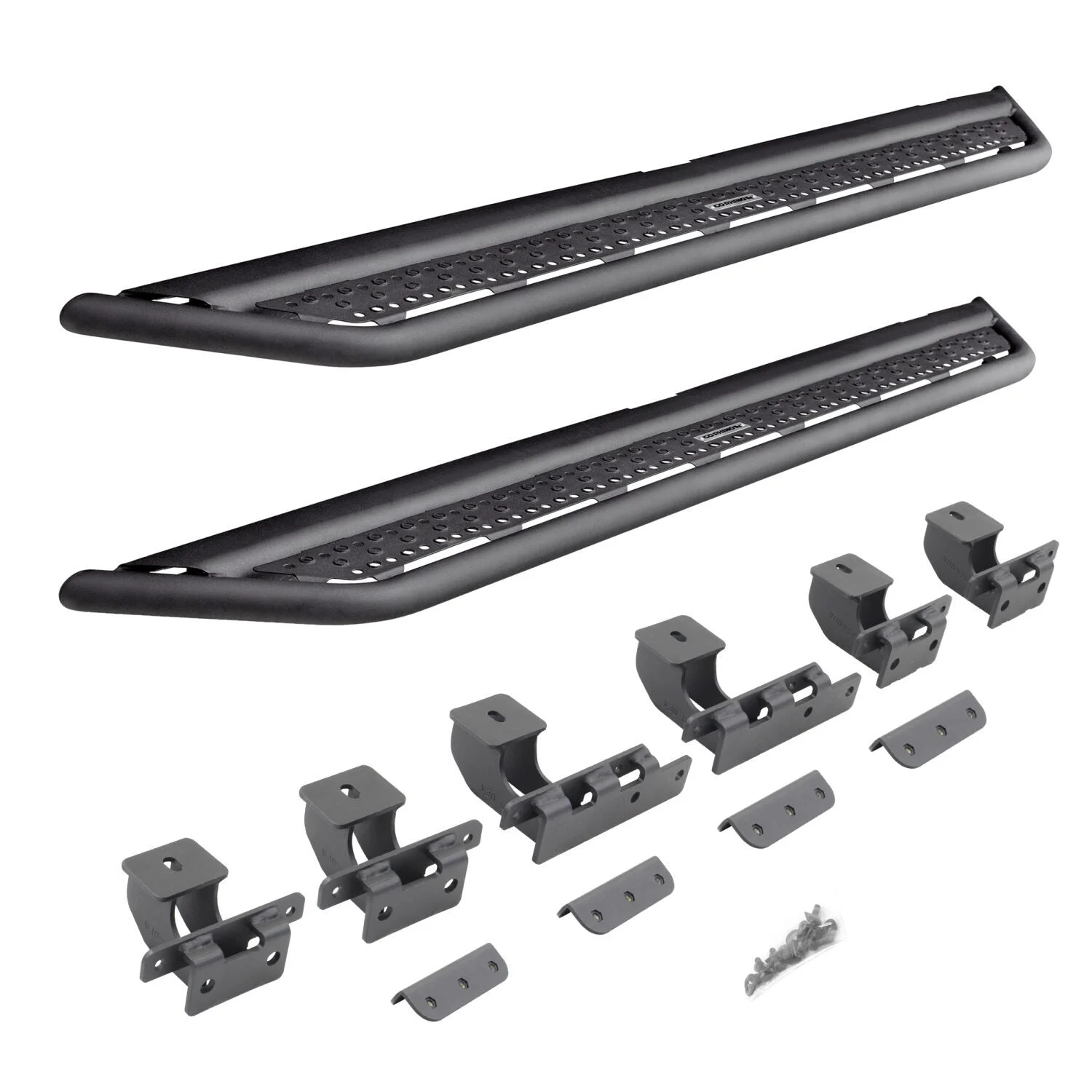 Go Rhino D64129T - 2021+ Ford Bronco (Not Sport) Dominator Extreme D6 SideSteps Complete Kit w/SideStep + Brkt