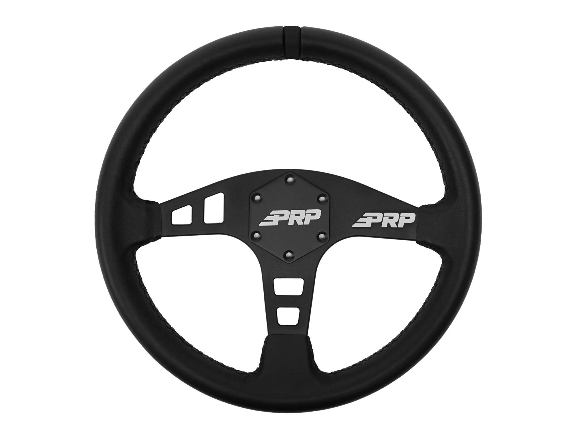 PRP Seats G150 - PRP Flat Leather Steering Wheel - Black