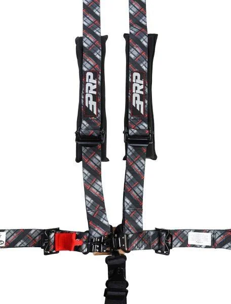 PRP Seats SB5.2RP-PLA - 5.2 Harness with Removable Pads on Shoulder Plaid