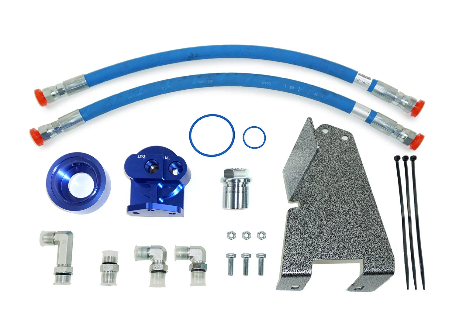 Pacbrake HP10594 - Oil Filter Relocation Kit for 19-24 RAM 2500/3500 6.7L Cummins